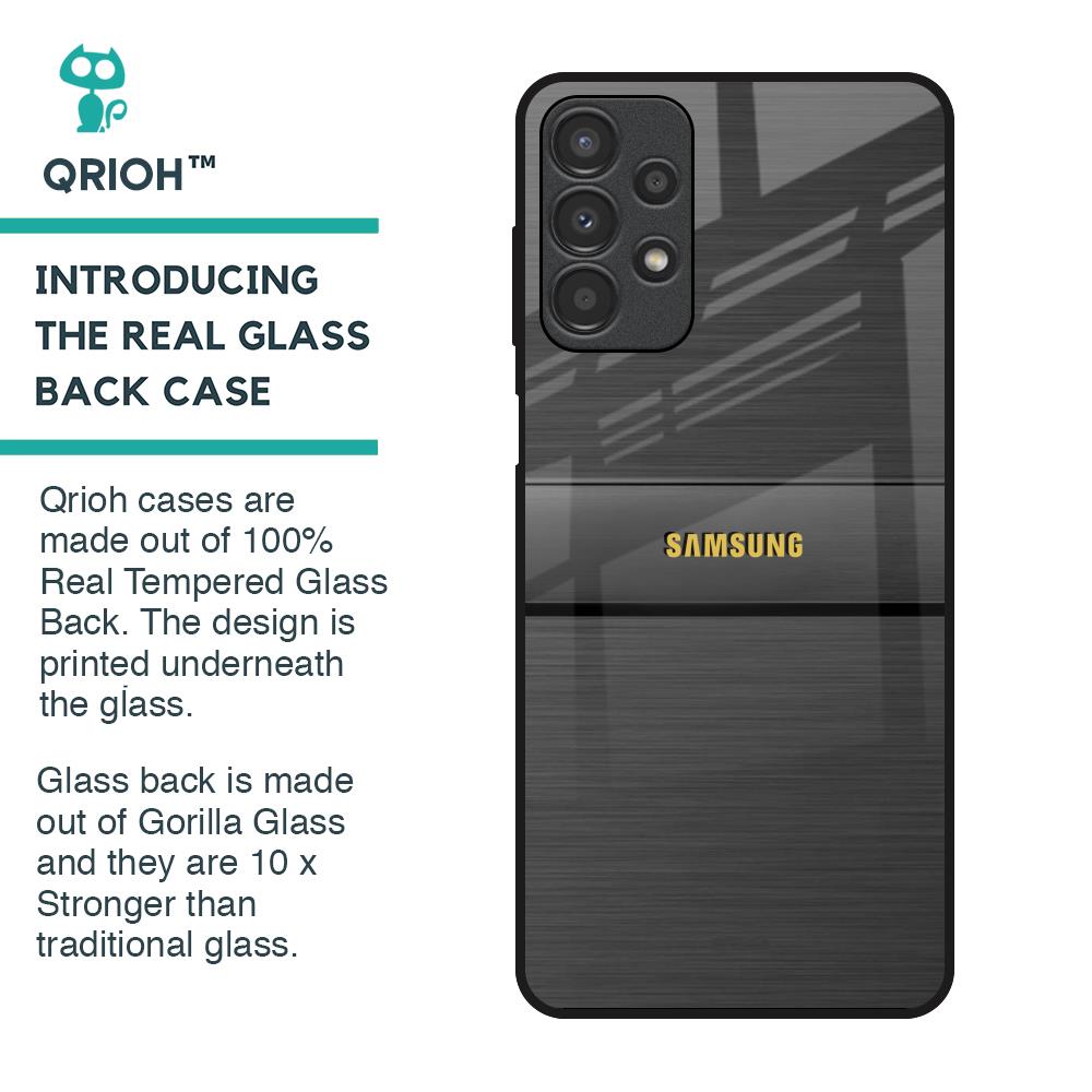 Grey Metallic Glass Case For Samsung Galaxy A13