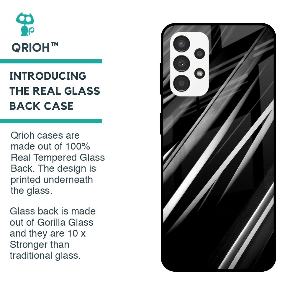 Black & Grey Gradient Glass Case For Samsung Galaxy A13