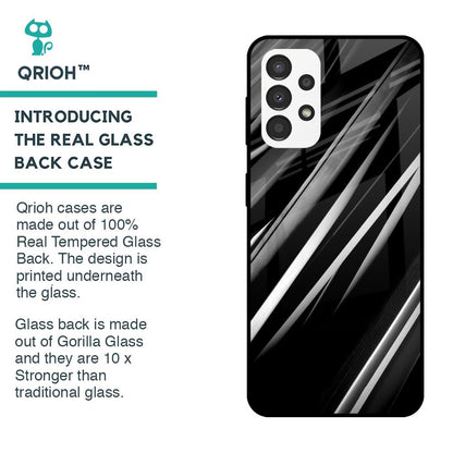 Black & Grey Gradient Glass Case For Samsung Galaxy A13