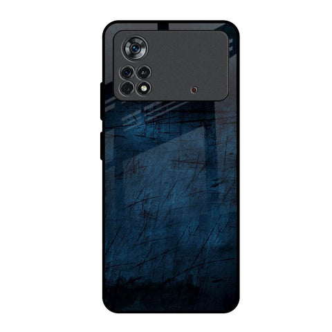 Dark Blue Grunge Poco X4 Pro 5G Glass Back Cover Online