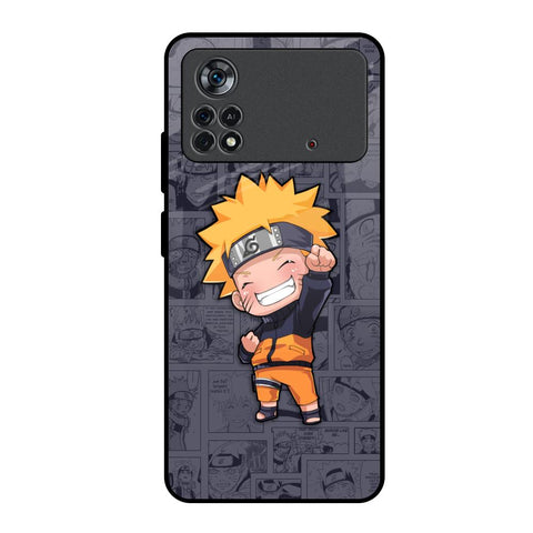 Orange Chubby Poco X4 Pro 5G Glass Back Cover Online