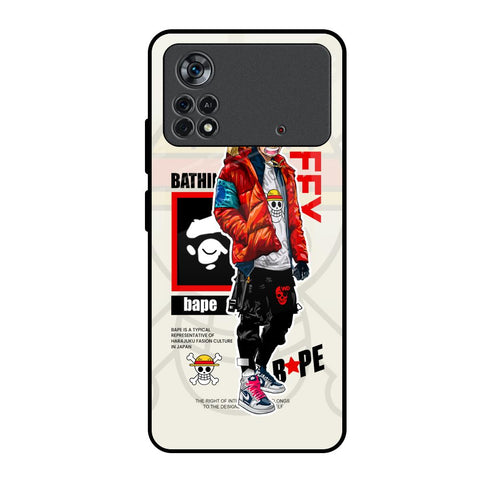 Bape Luffy Poco X4 Pro 5G Glass Back Cover Online