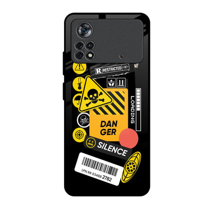 Danger Signs Poco X4 Pro 5G Glass Back Cover Online