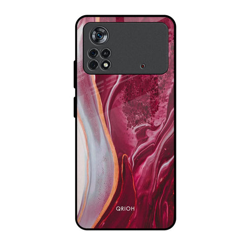 Crimson Ruby Poco X4 Pro 5G Glass Back Cover Online
