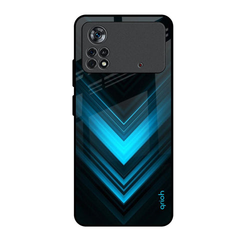 Vertical Blue Arrow Poco X4 Pro 5G Glass Back Cover Online