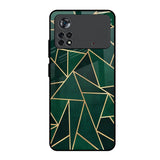 Abstract Green Poco X4 Pro 5G Glass Back Cover Online