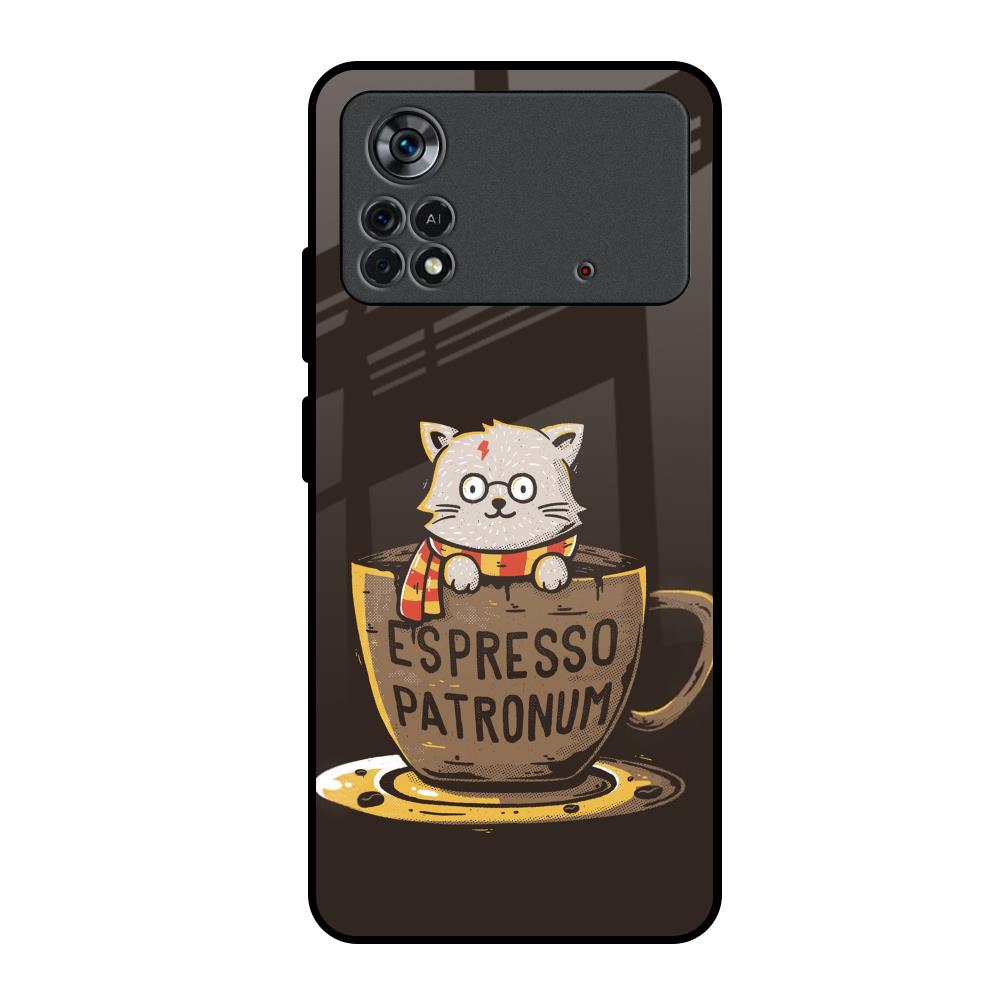 Tea With Kitty Poco X4 Pro 5G Glass Back Cover Online
