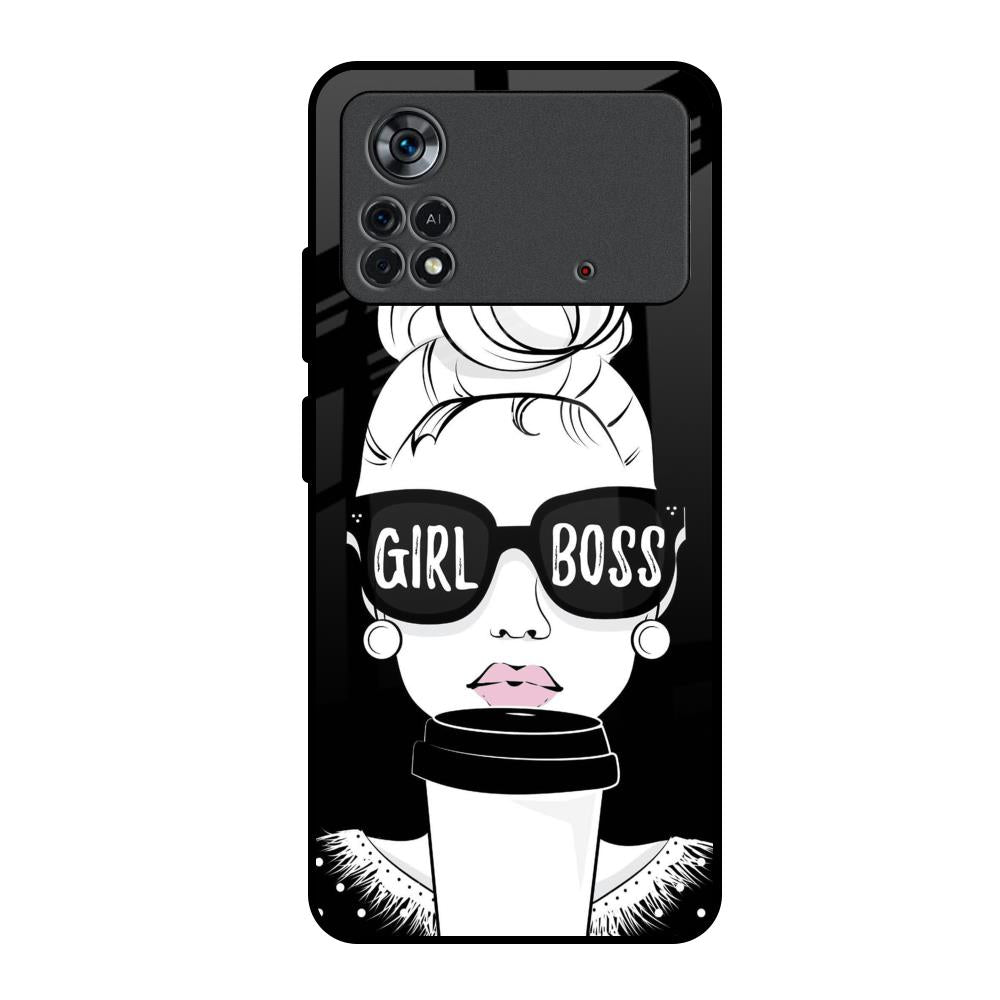 Girl Boss Poco X4 Pro 5G Glass Back Cover Online