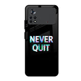 Never Quit Poco X4 Pro 5G Glass Back Cover Online