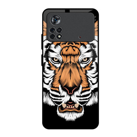 Angry Tiger Poco X4 Pro 5G Glass Back Cover Online
