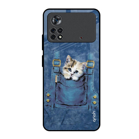 Kitty In Pocket Poco X4 Pro 5G Glass Back Cover Online