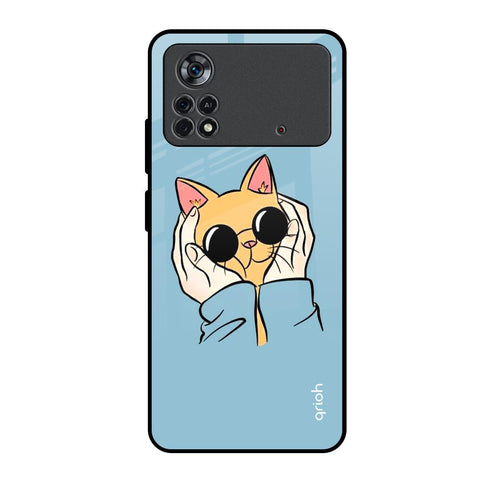 Adorable Cute Kitty Poco X4 Pro 5G Glass Back Cover Online