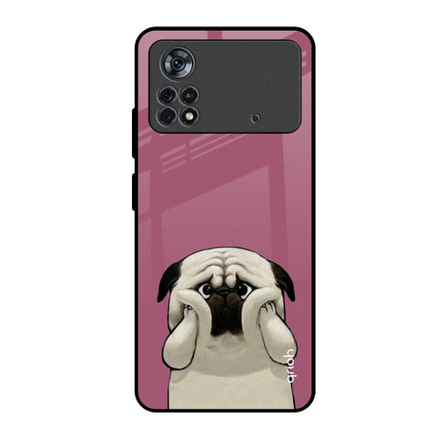 Funny Pug Face Poco X4 Pro 5G Glass Back Cover Online