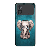 Adorable Baby Elephant Poco X4 Pro 5G Glass Back Cover Online