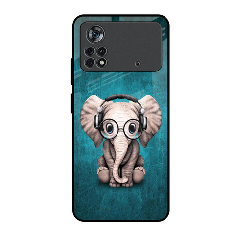 Adorable Baby Elephant Poco X4 Pro 5G Glass Back Cover Online