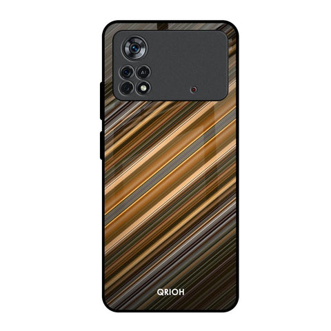 Diagonal Slash Pattern Poco X4 Pro 5G Glass Back Cover Online