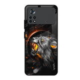 Aggressive Lion Poco X4 Pro 5G Glass Back Cover Online