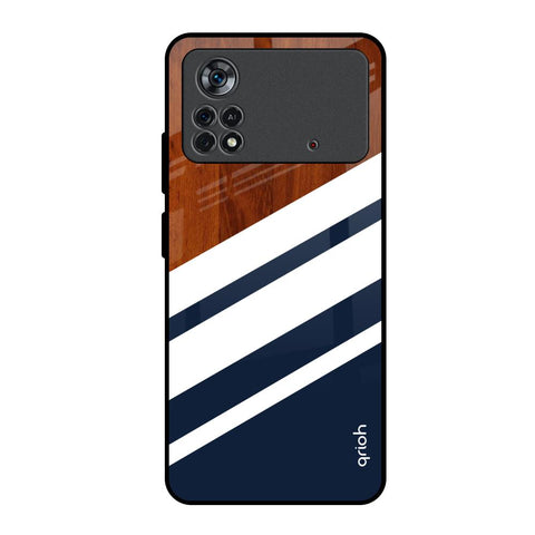 Bold Stripes Poco X4 Pro 5G Glass Back Cover Online