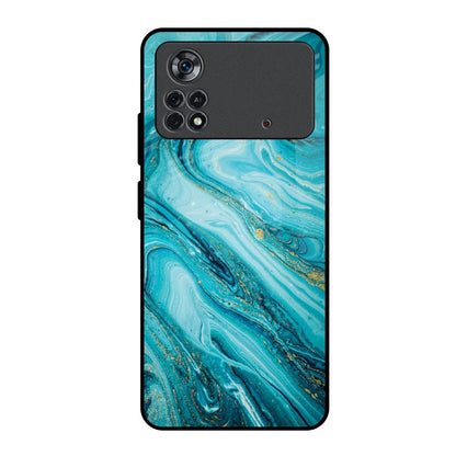 Ocean Marble Poco X4 Pro 5G Glass Back Cover Online