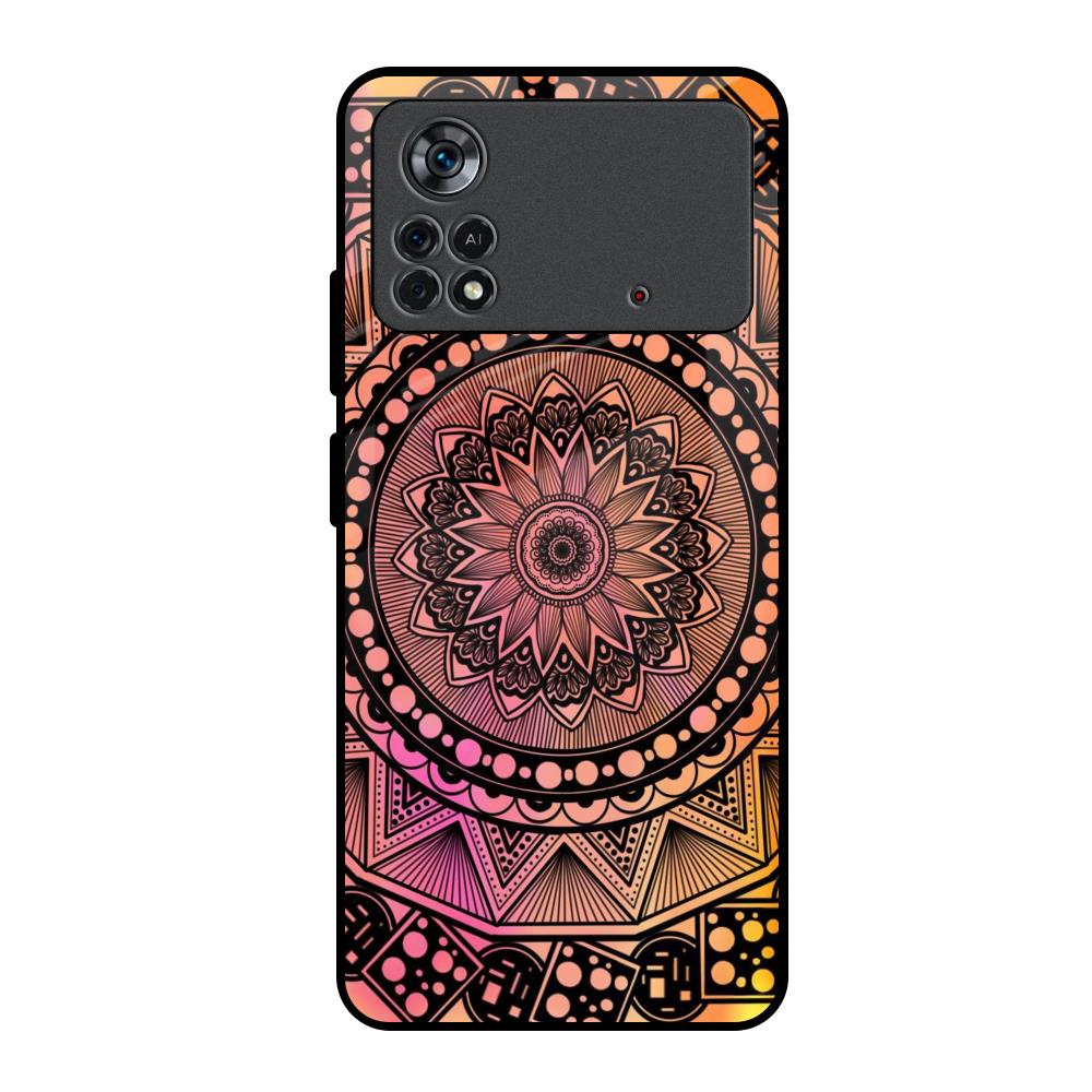 Floral Mandala Poco X4 Pro 5G Glass Back Cover Online