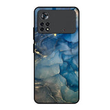 Blue Cool Marble Poco X4 Pro 5G Glass Back Cover Online