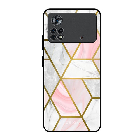 Geometrical Marble Poco X4 Pro 5G Glass Back Cover Online