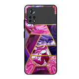Electroplated Geometric Marble Poco X4 Pro 5G Glass Back Cover Online