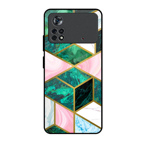 Seamless Green Marble Poco X4 Pro 5G Glass Back Cover Online