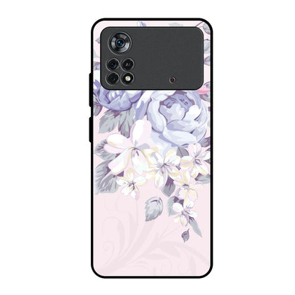 Elegant Floral Poco X4 Pro 5G Glass Back Cover Online