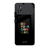 Go Your Own Way Poco X4 Pro 5G Glass Back Cover Online