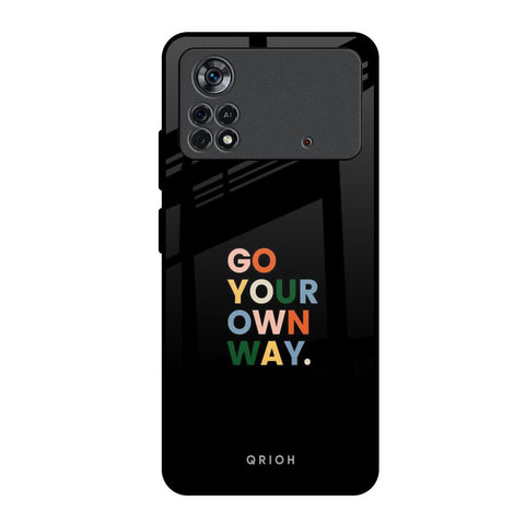 Go Your Own Way Poco X4 Pro 5G Glass Back Cover Online