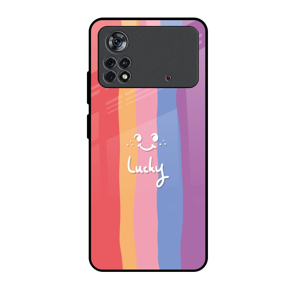 Lucky Abstract Poco X4 Pro 5G Glass Back Cover Online