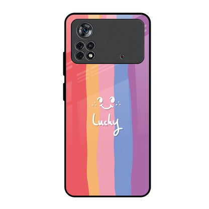 Lucky Abstract Poco X4 Pro 5G Glass Back Cover Online