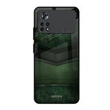 Green Leather Poco X4 Pro 5G Glass Back Cover Online