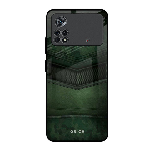 Green Leather Poco X4 Pro 5G Glass Back Cover Online