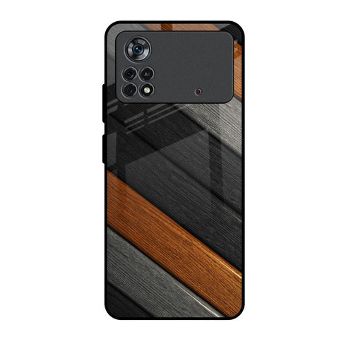 Tri Color Wood Poco X4 Pro 5G Glass Back Cover Online