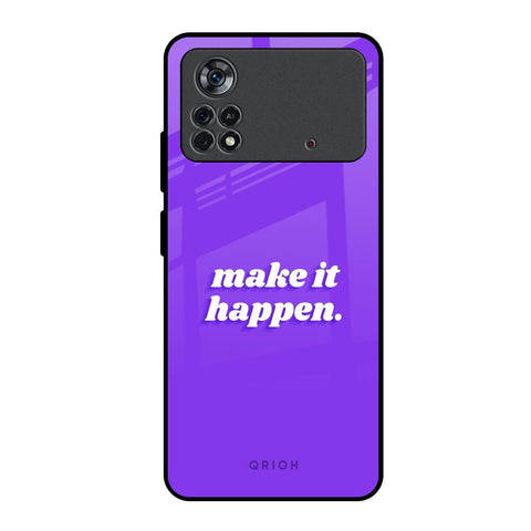 Make it Happen Poco X4 Pro 5G Glass Back Cover Online