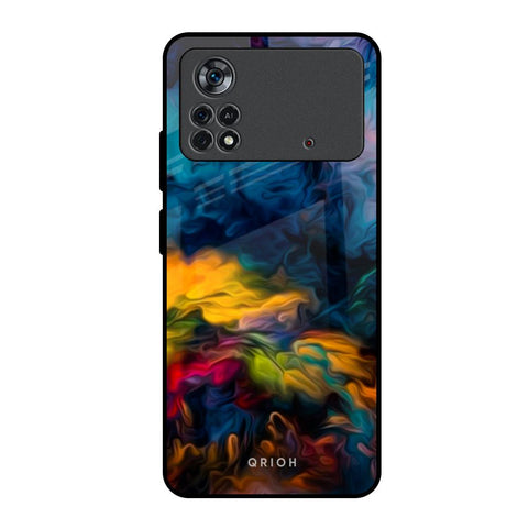Multicolor Oil Painting Poco X4 Pro 5G Glass Back Cover Online
