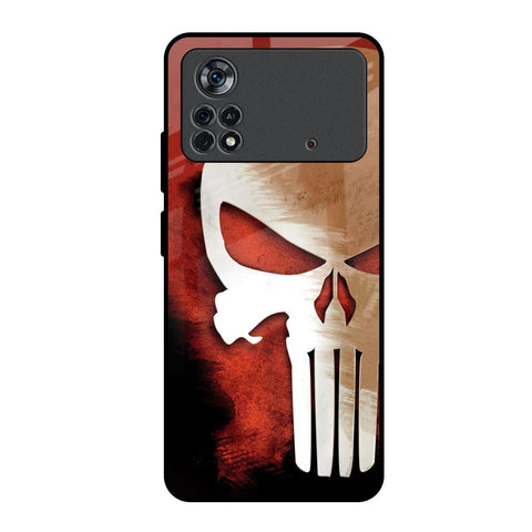 Red Skull Poco X4 Pro 5G Glass Back Cover Online