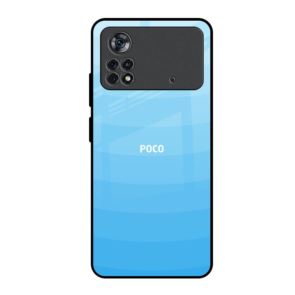 Wavy Blue Pattern Poco X4 Pro 5G Glass Back Cover Online