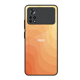 Orange Curve Pattern Poco X4 Pro 5G Glass Back Cover Online