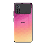 Geometric Pink Diamond Poco X4 Pro 5G Glass Back Cover Online