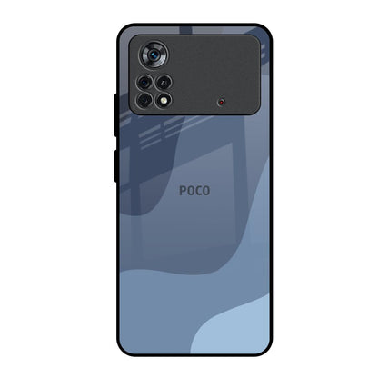Navy Blue Ombre Poco X4 Pro 5G Glass Back Cover Online