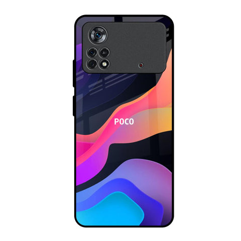 Colorful Fluid Poco X4 Pro 5G Glass Back Cover Online
