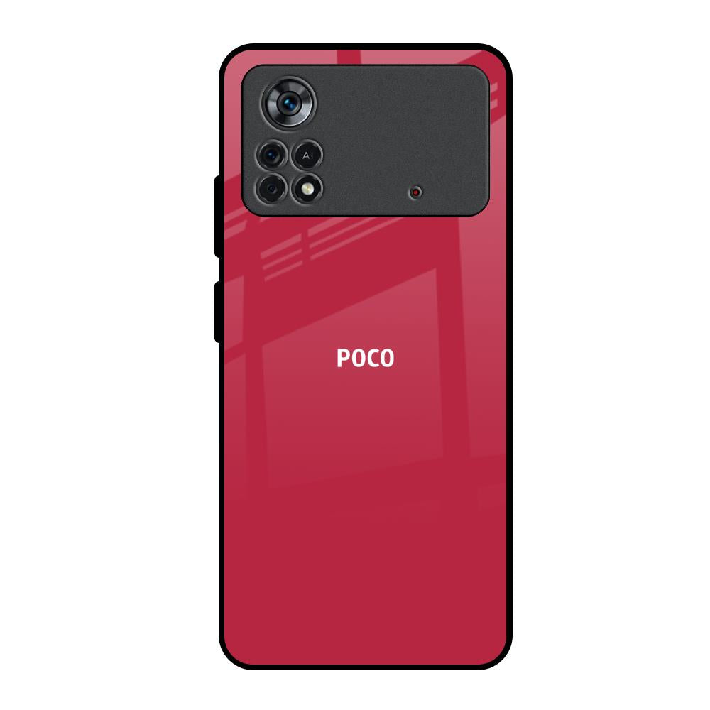 Solo Maroon Poco X4 Pro 5G Glass Back Cover Online