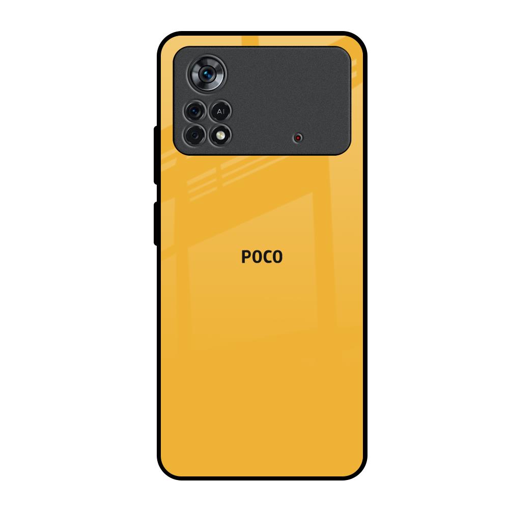 Fluorescent Yellow Poco X4 Pro 5G Glass Back Cover Online