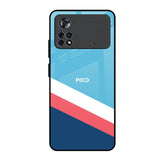 Pink & White Stripes Poco X4 Pro 5G Glass Back Cover Online