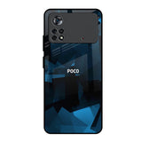 Polygonal Blue Box Poco X4 Pro 5G Glass Back Cover Online