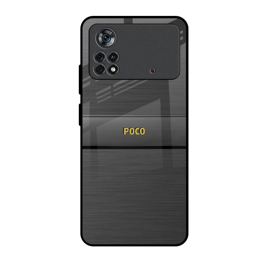 Grey Metallic Glass Poco X4 Pro 5G Glass Back Cover Online
