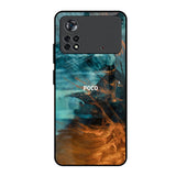 Golden Splash Poco X4 Pro 5G Glass Back Cover Online
